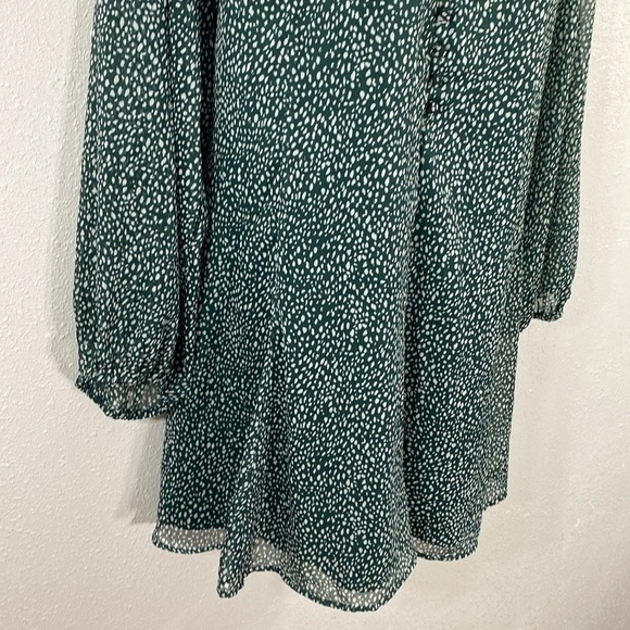 Joie Green Arctic Animal Spot Balloon Long Sleeve Dress XXL RR8 - Picture 7 of 13